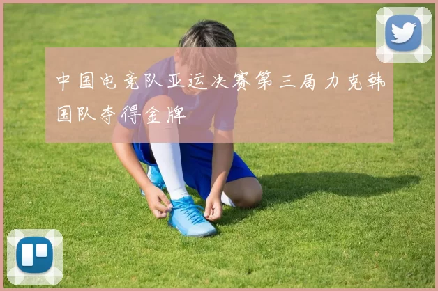 中国电竞队亚运决赛第三局力克韩国队夺得金牌